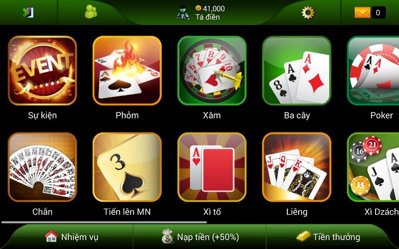 Game đánh bài online