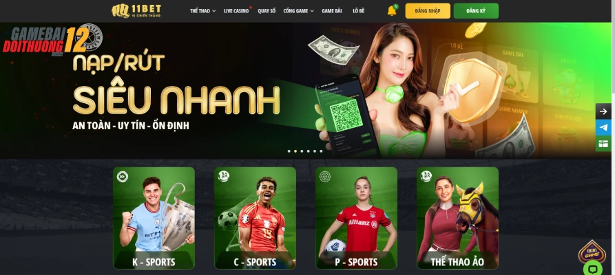 Website 11bet đẹp mắt sang trọng hiện đại và dễ sử dụng 